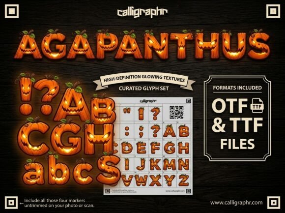 Agapanthus Font for Halloween Branding