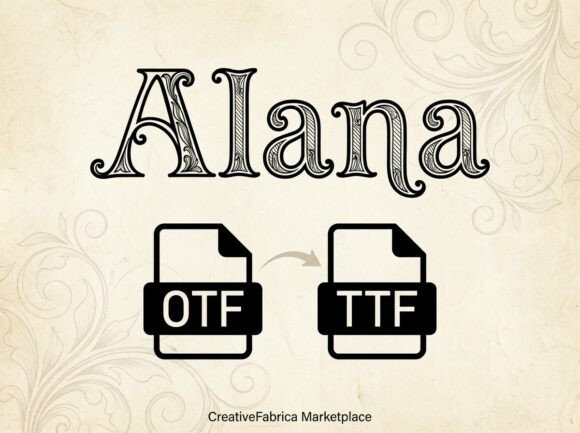 Alana: A Vintage Display Font for Elegant Branding