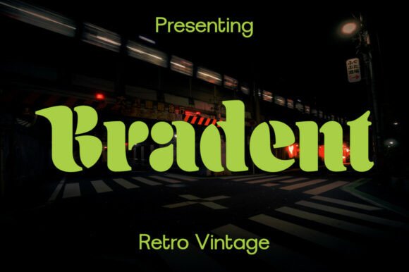 Bradent Font: Vintage Motorcycle Style