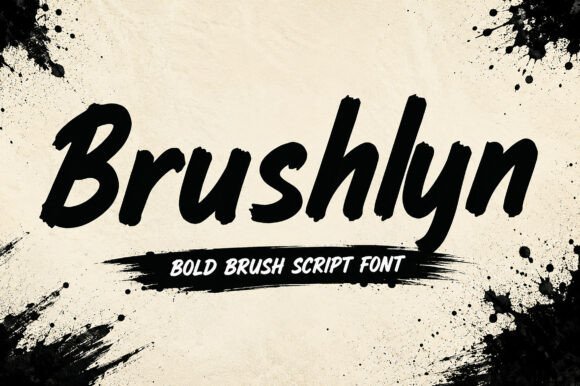 Brushlyn Font: Bold Brush Script