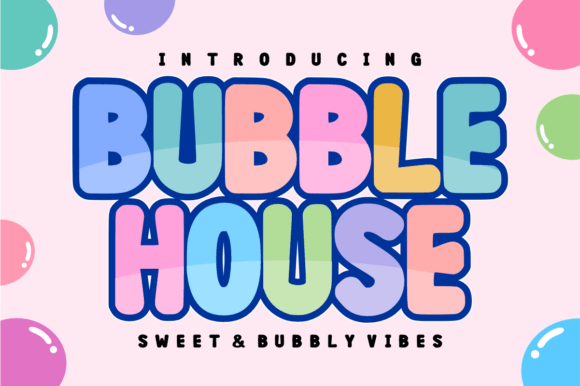 Bubble House Font for Creative Projects