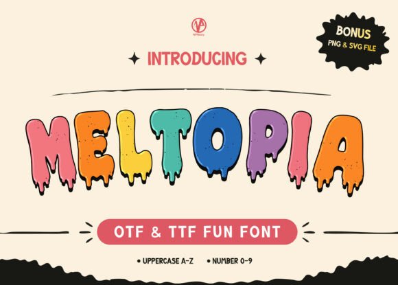 Meltopia Font: Playful Display for Web Design