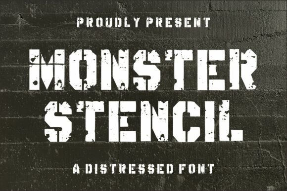 Monster Stencil Font