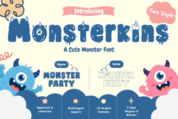 Monsterkins Font for Creative Brands