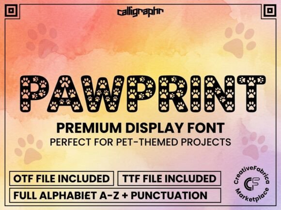 Pawprint: A Premium Display Font