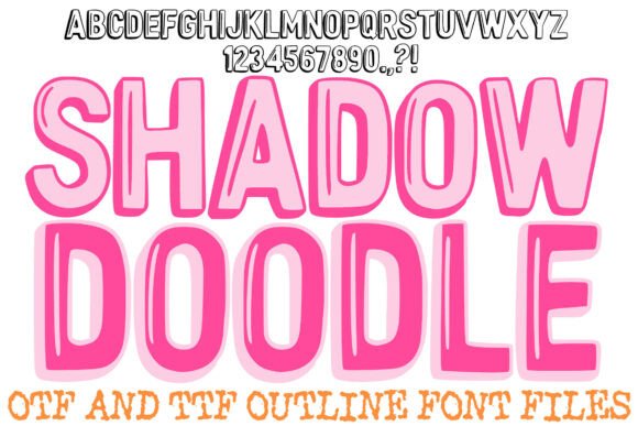 Shadow Doodle Font for Web Design