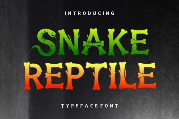 Snake Reptile Font for Web Design