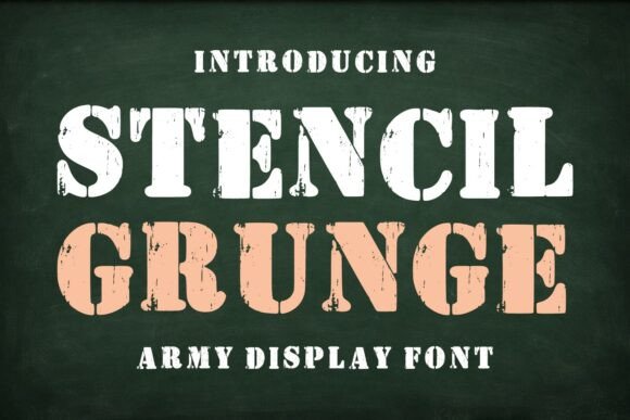 Stencil Grunge Font for Bold Branding