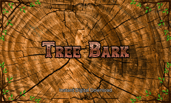 Tree Bark Font: Rugged Woodland Charm