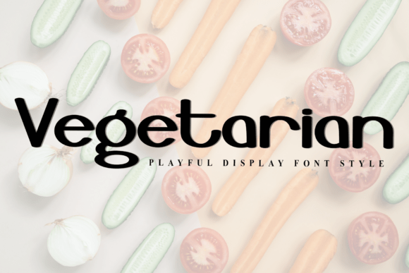 Vegetarian Font for Festive Web Design